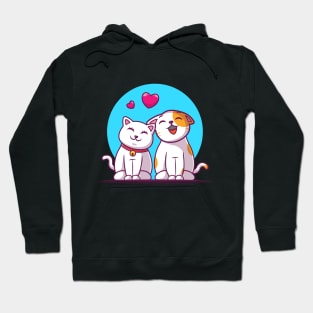 Couple of cat cartoon Hoodie